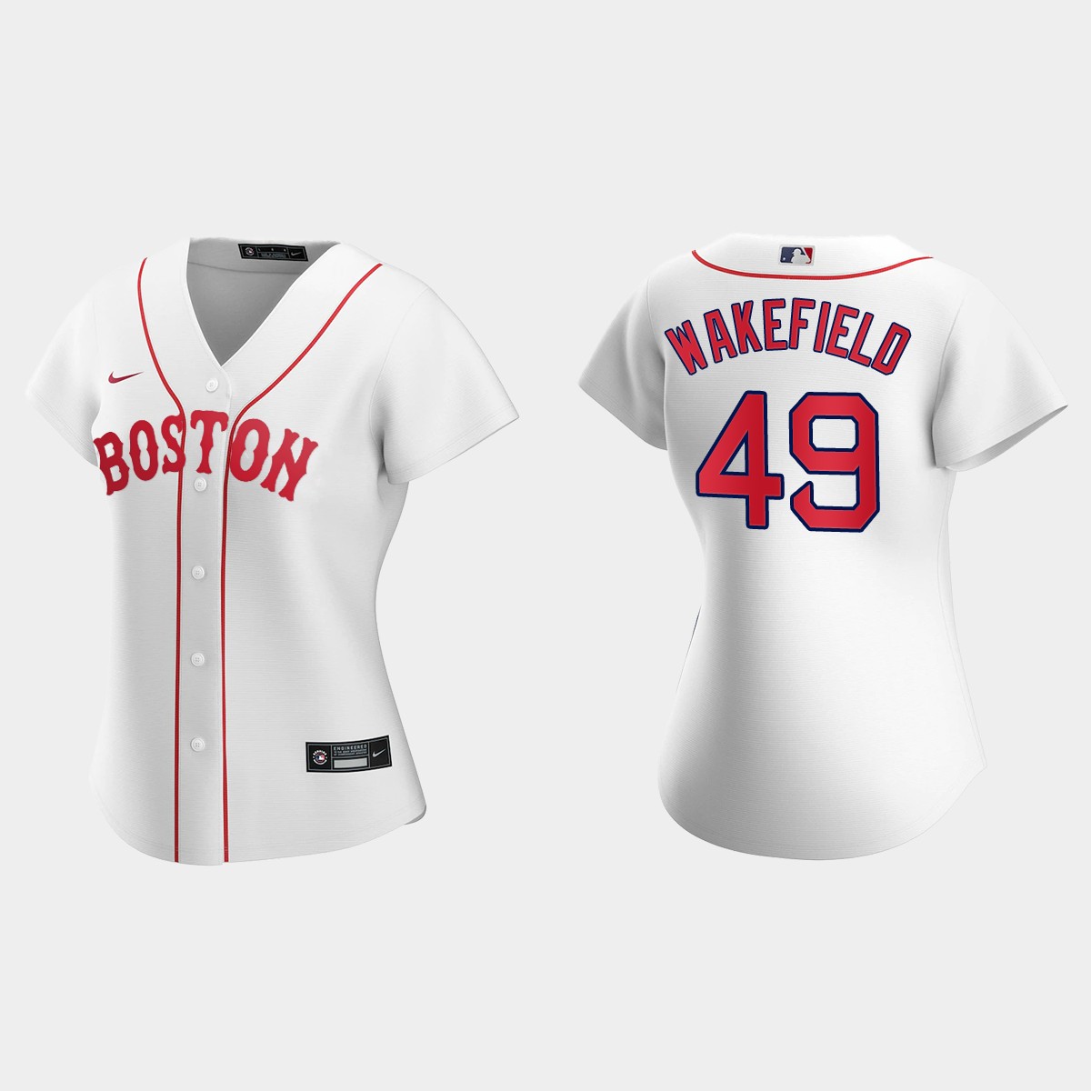 Women Boston Red Sox Tim Wakefield White 2021 Patriots' Day Jersey
