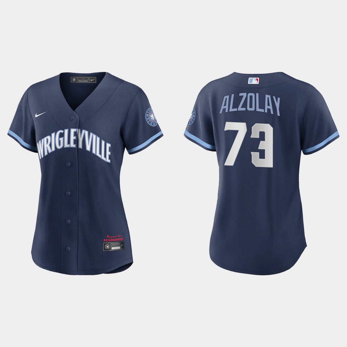 Women Chicago Cubs Adbert Alzolay Navy 2021 City Connect Jersey