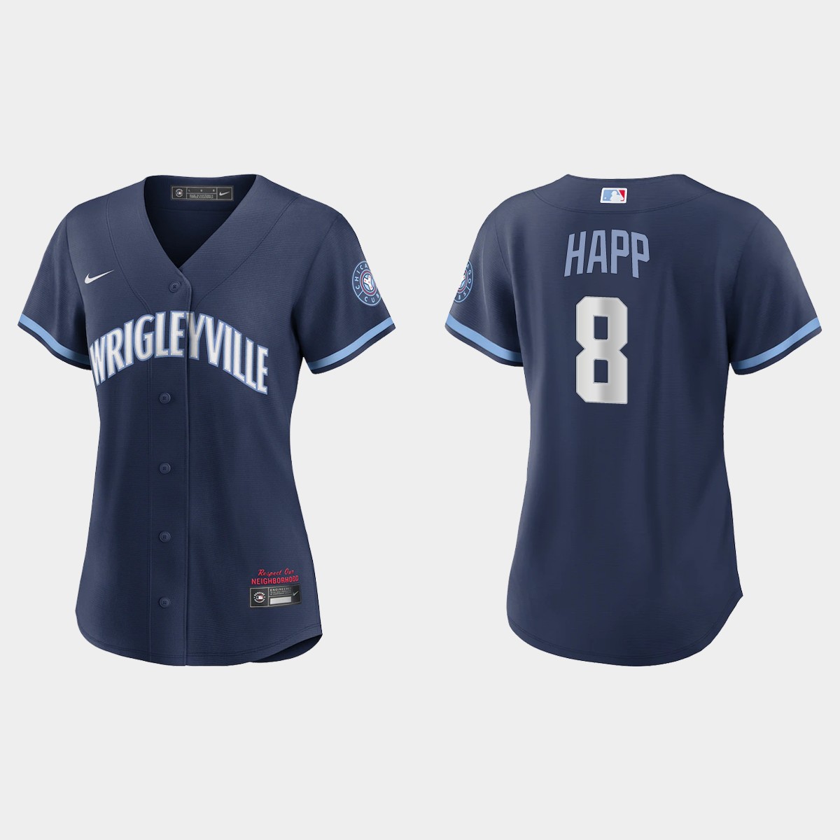 Women Chicago Cubs Ian Happ Navy 2021 City Connect Jersey