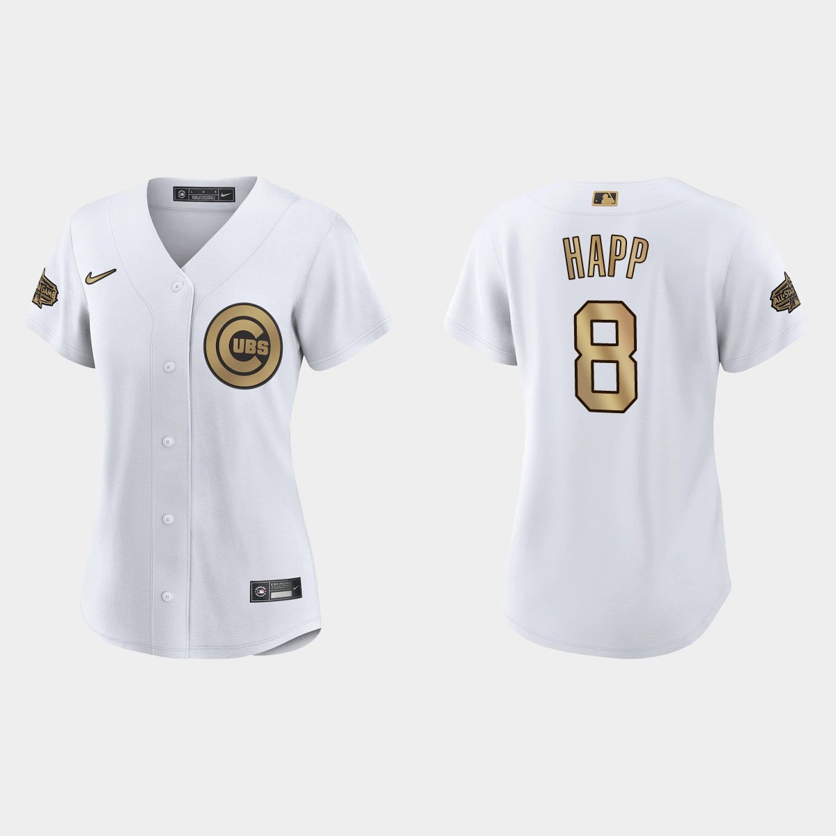 Women Chicago Cubs Ian Happ White 2022 MLB All-Star Game Jersey