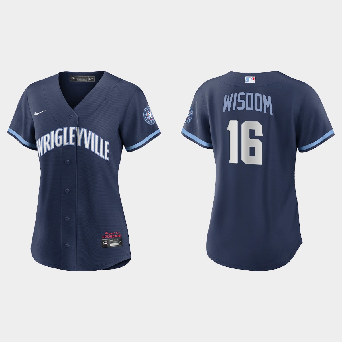 Women Chicago Cubs Patrick Wisdom Navy 2021 City Connect Jersey