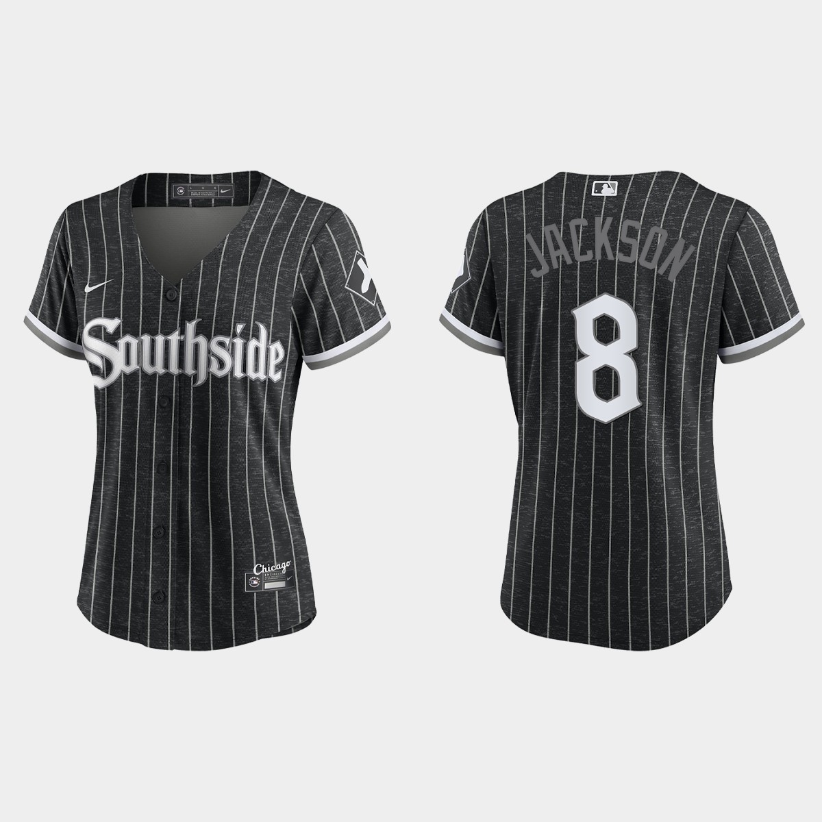 Women Chicago White Sox Bo Jackson Black 2021 City Connect Jersey