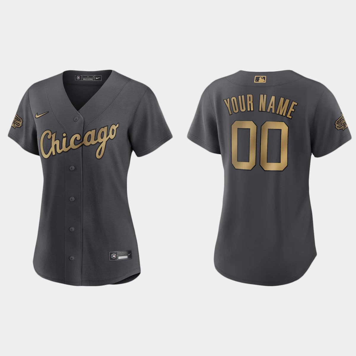 Women Chicago White Sox Custom Charcoal 2022 MLB All-Star Game Jersey