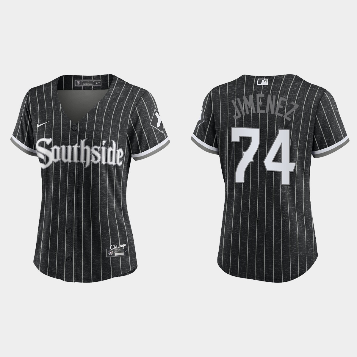 Women Chicago White Sox Eloy Jimenez Black 2021 City Connect Jersey
