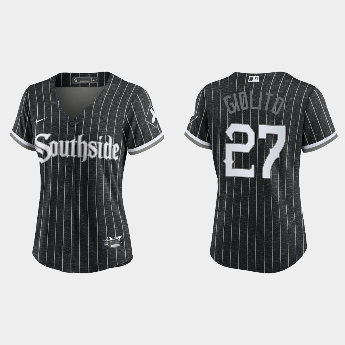 Women Chicago White Sox Lucas Giolito Black 2021 City Connect Jersey