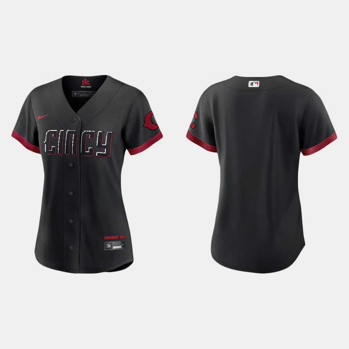 Women Cincinnati Reds Black 2023 City Connect Jersey
