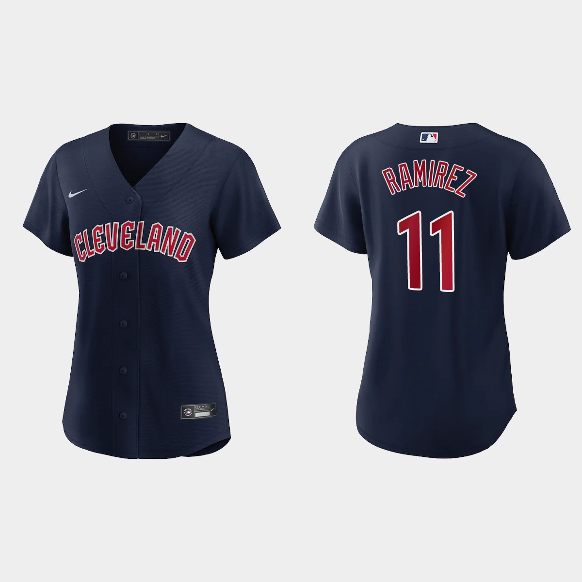 Women Cleveland Guardians Jose Ramirez Navy Jersey