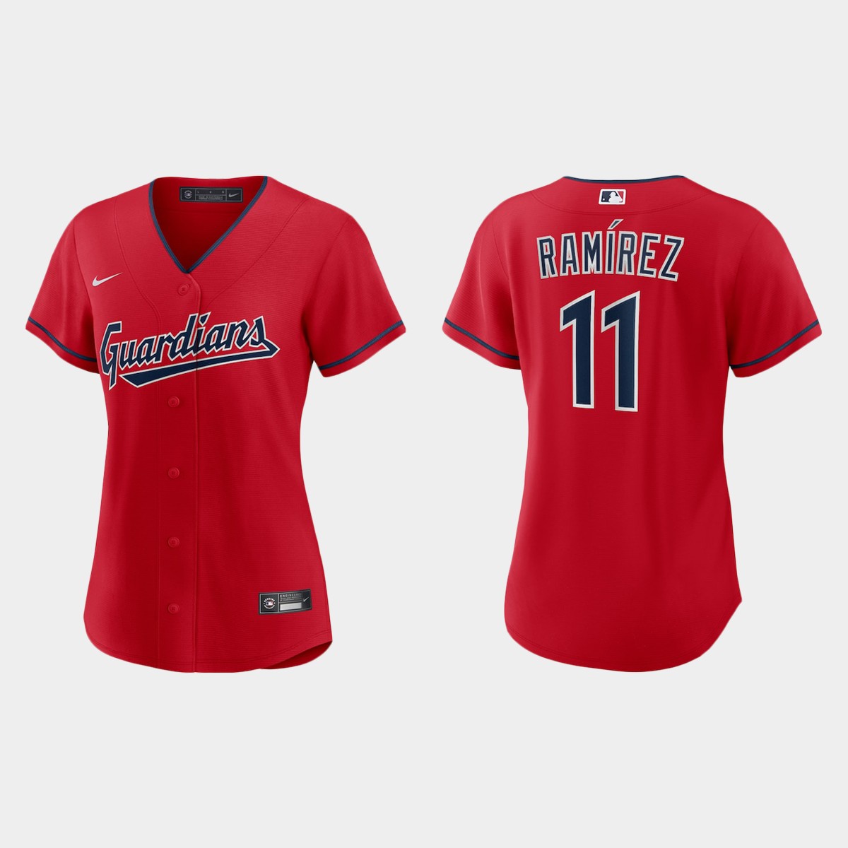 Women Cleveland Guardians Jose Ramirez Red Alternate Jersey
