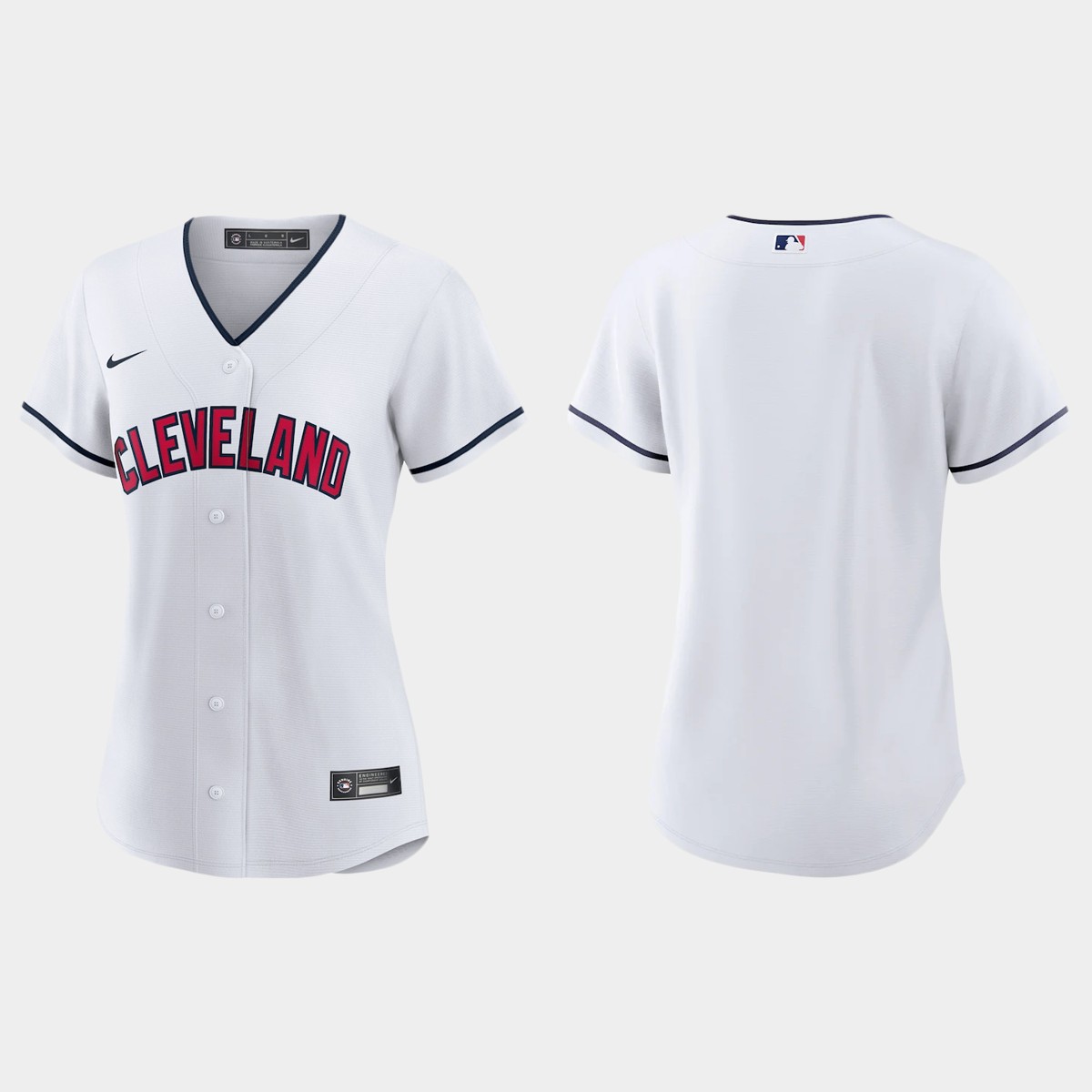 Women Cleveland Indians Black White Alternate Jersey