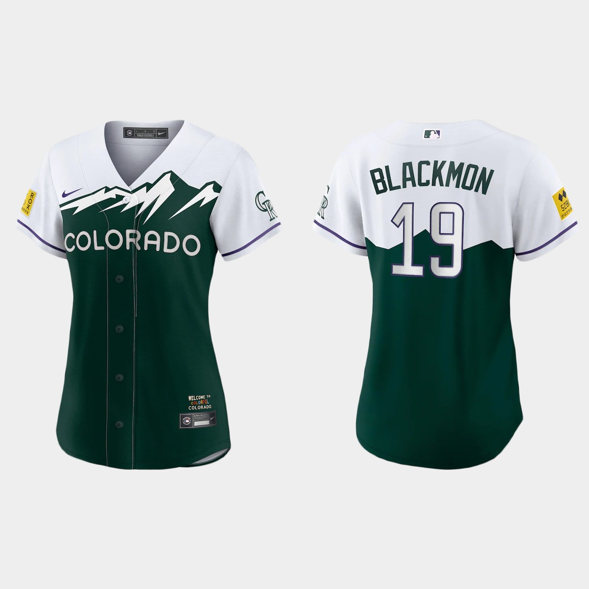 Women Colorado Rockies Charlie Blackmon Green 2022 City Connect Jersey