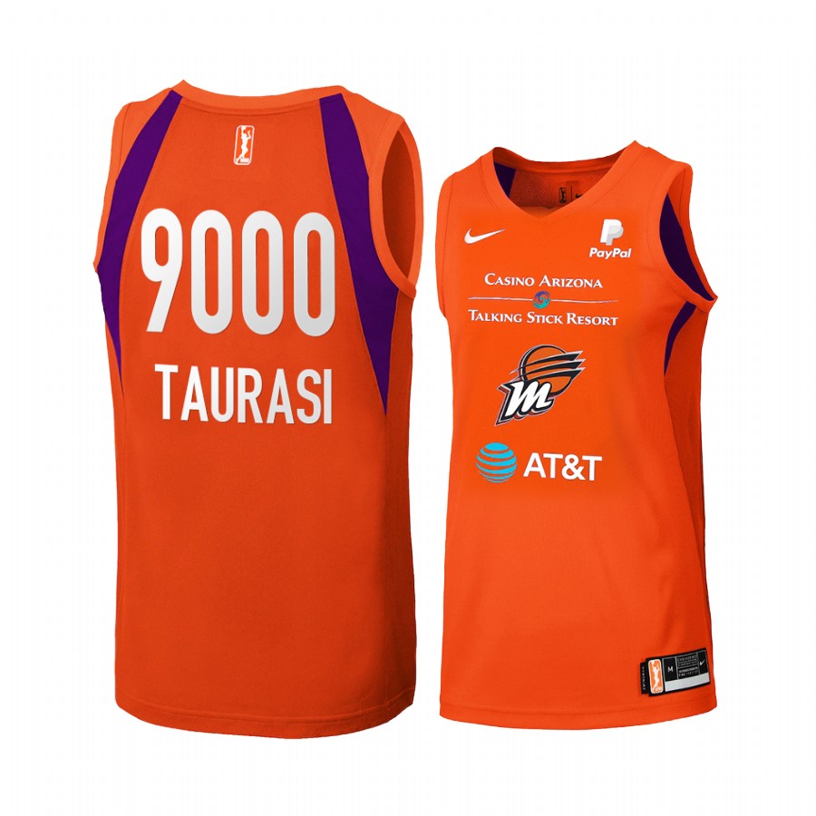 Women Diana Taurasi Phoenix Mercury 9000 Career PTS Legacy Orange Jersey WNBA