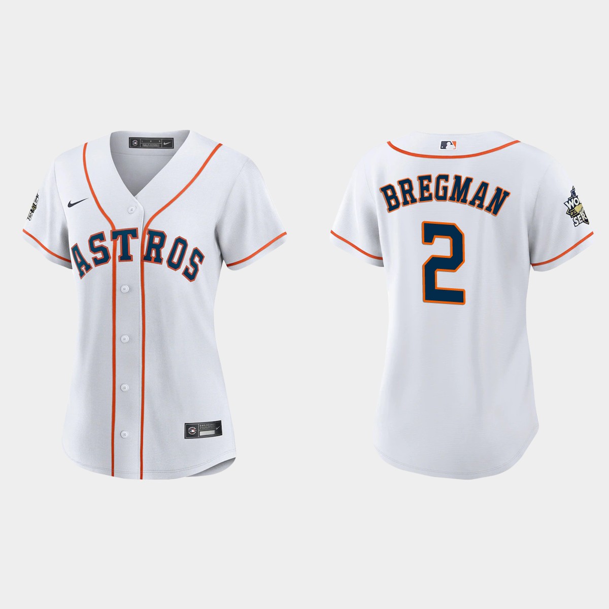 Women Houston Astros Alex Bregman White 2022 World Series Jersey