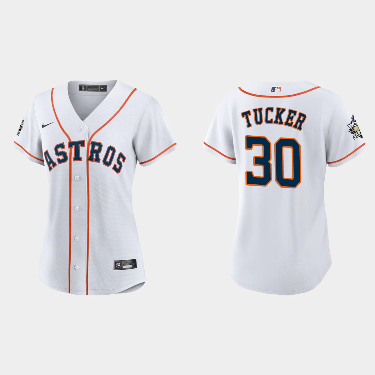 Women Houston Astros Kyle Tucker White 2022 World Series Jersey