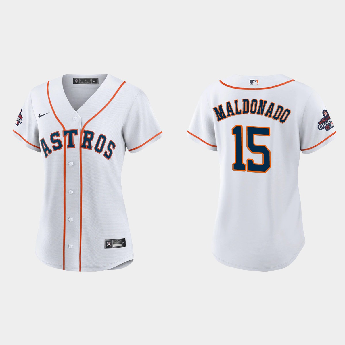 Women Houston Astros Martin Maldonado White 2022 World Series Champions Jersey