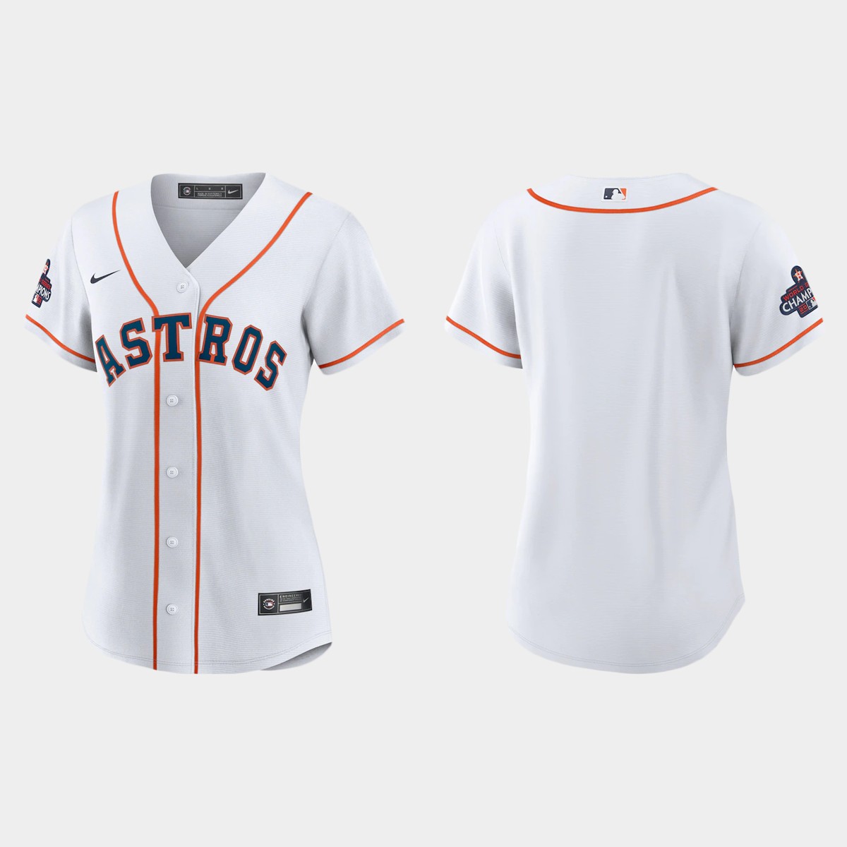 Women Houston Astros White 2022 World Series Champions Home Jersey