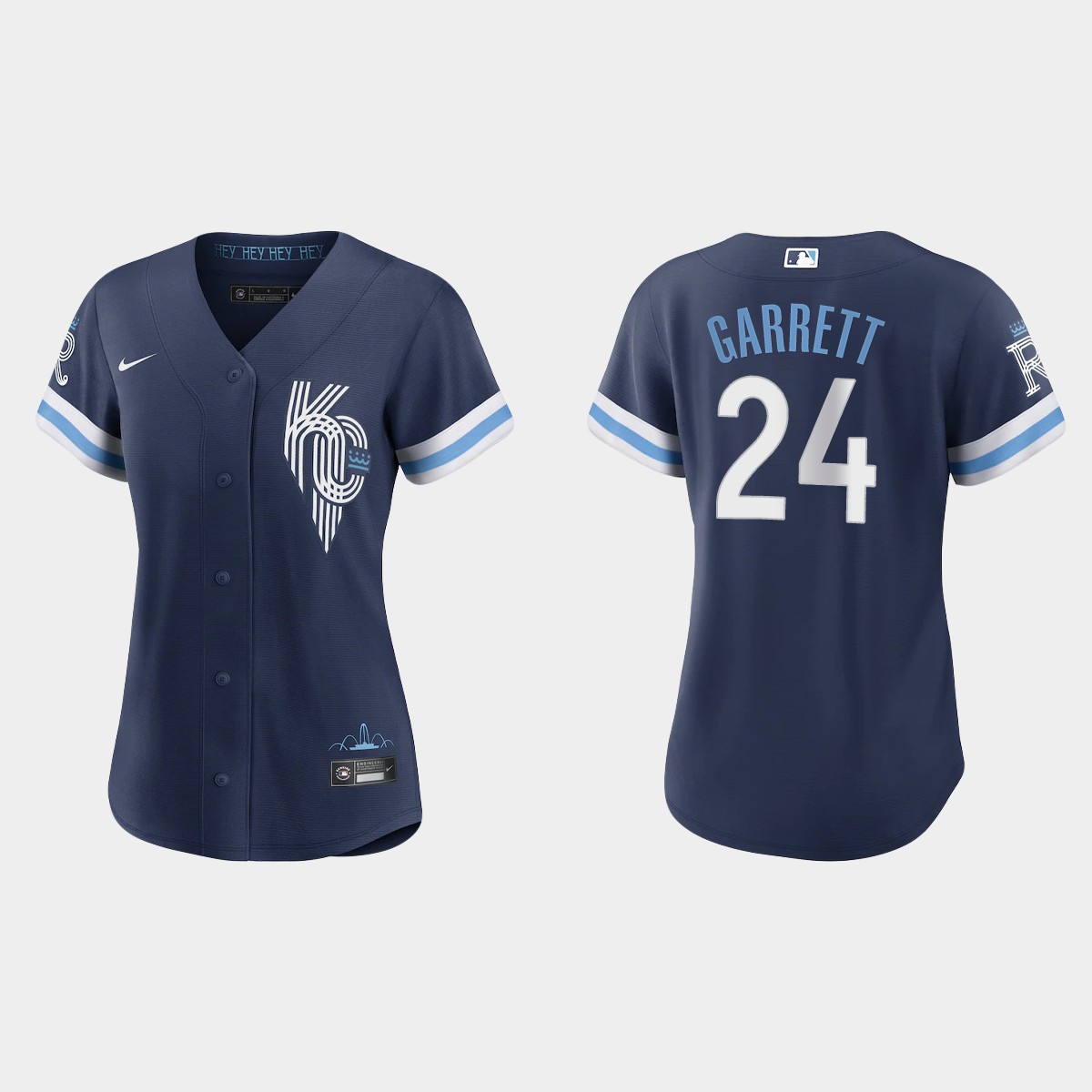 Women Kansas City Royals Amir Garrett Navy 2022 City Connect Jersey