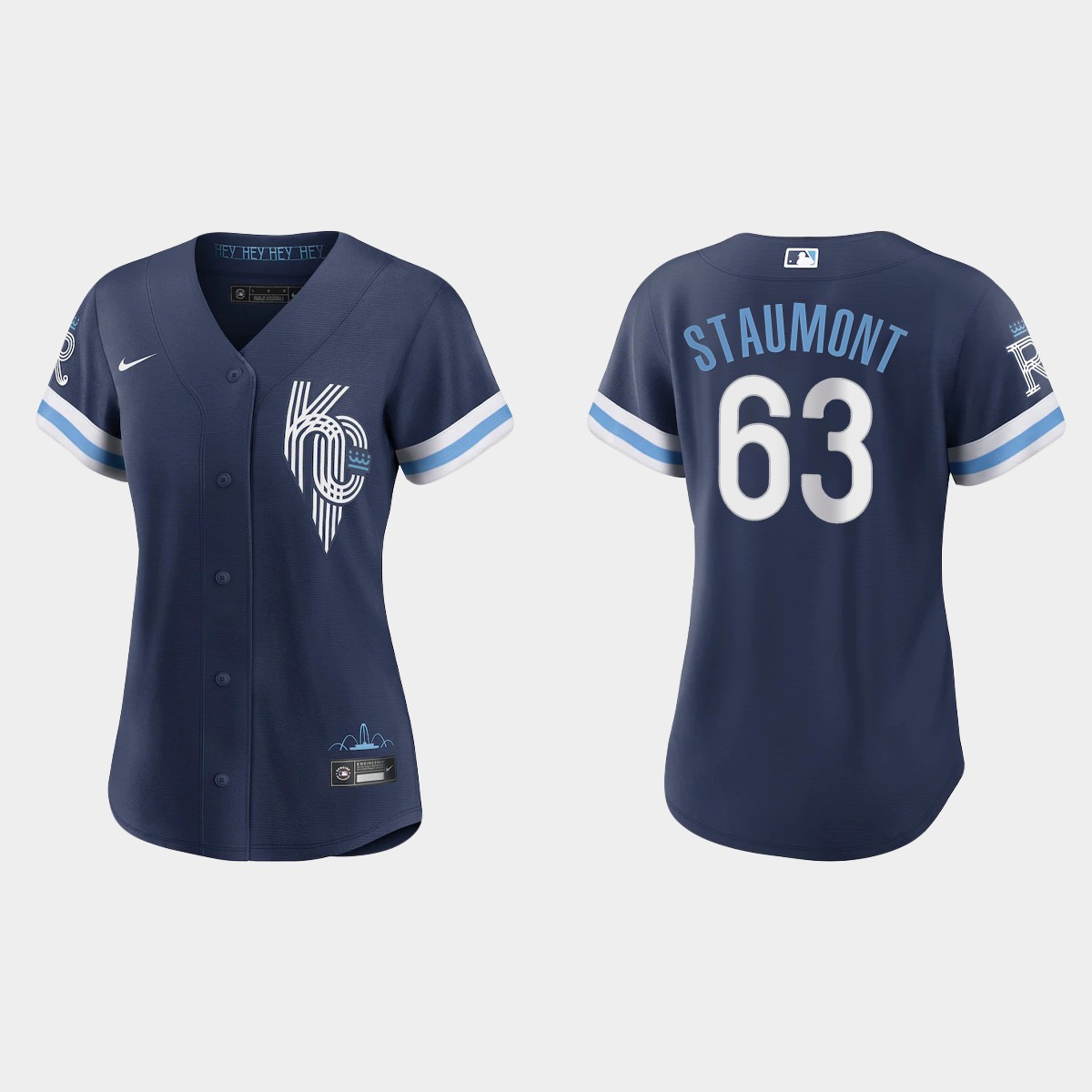 Women Kansas City Royals Josh Staumont Navy 2022 City Connect Jersey