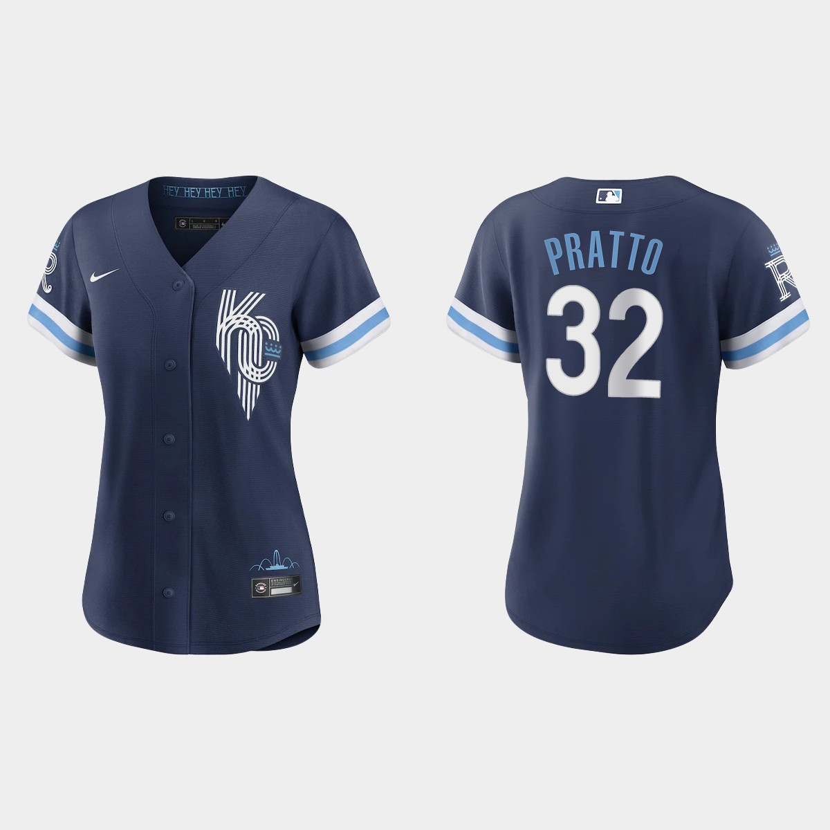 Women Kansas City Royals Nick Pratto Navy 2022 City Connect Jersey