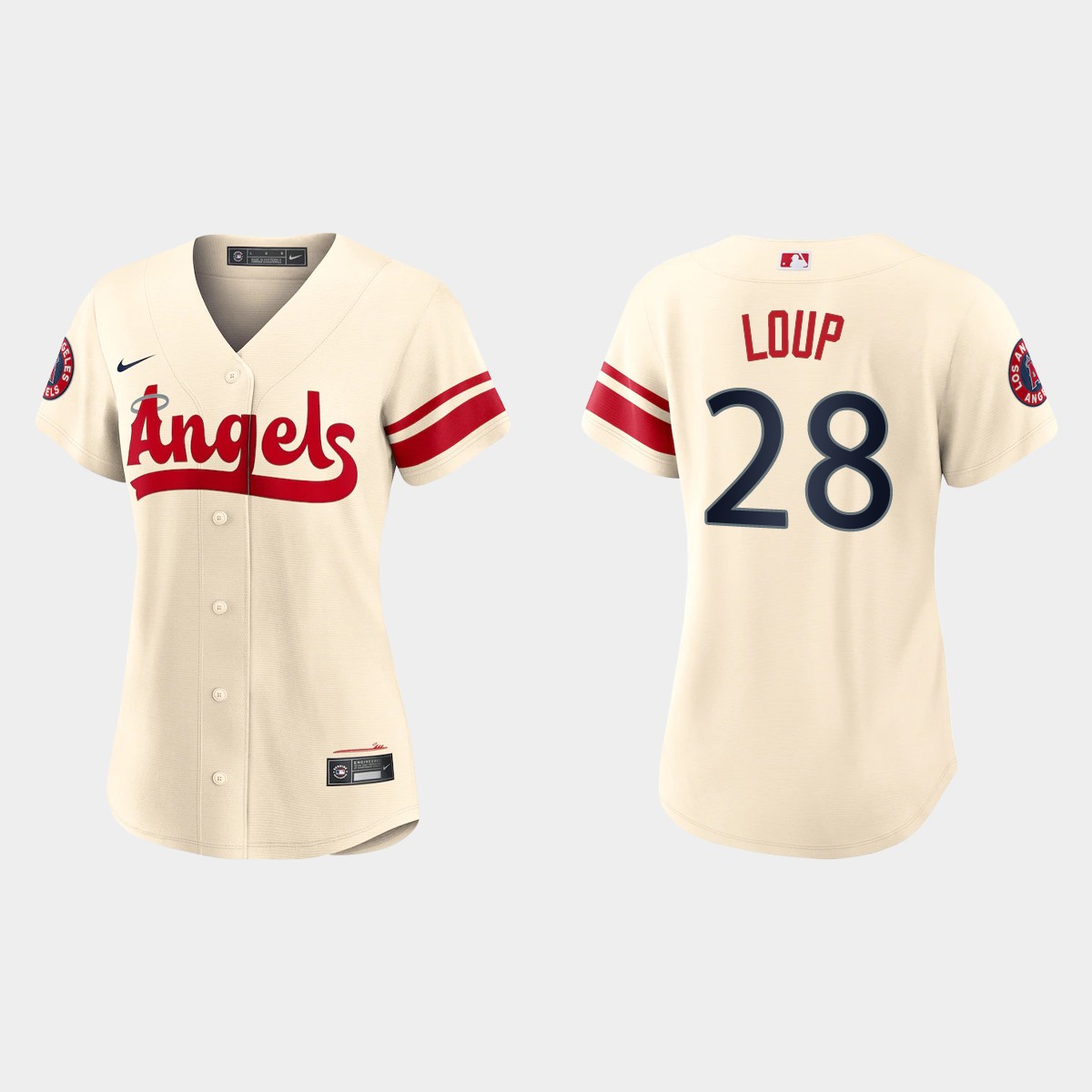 Women Los Angeles Angels Aaron Loup Cream 2022 City Connect Jersey