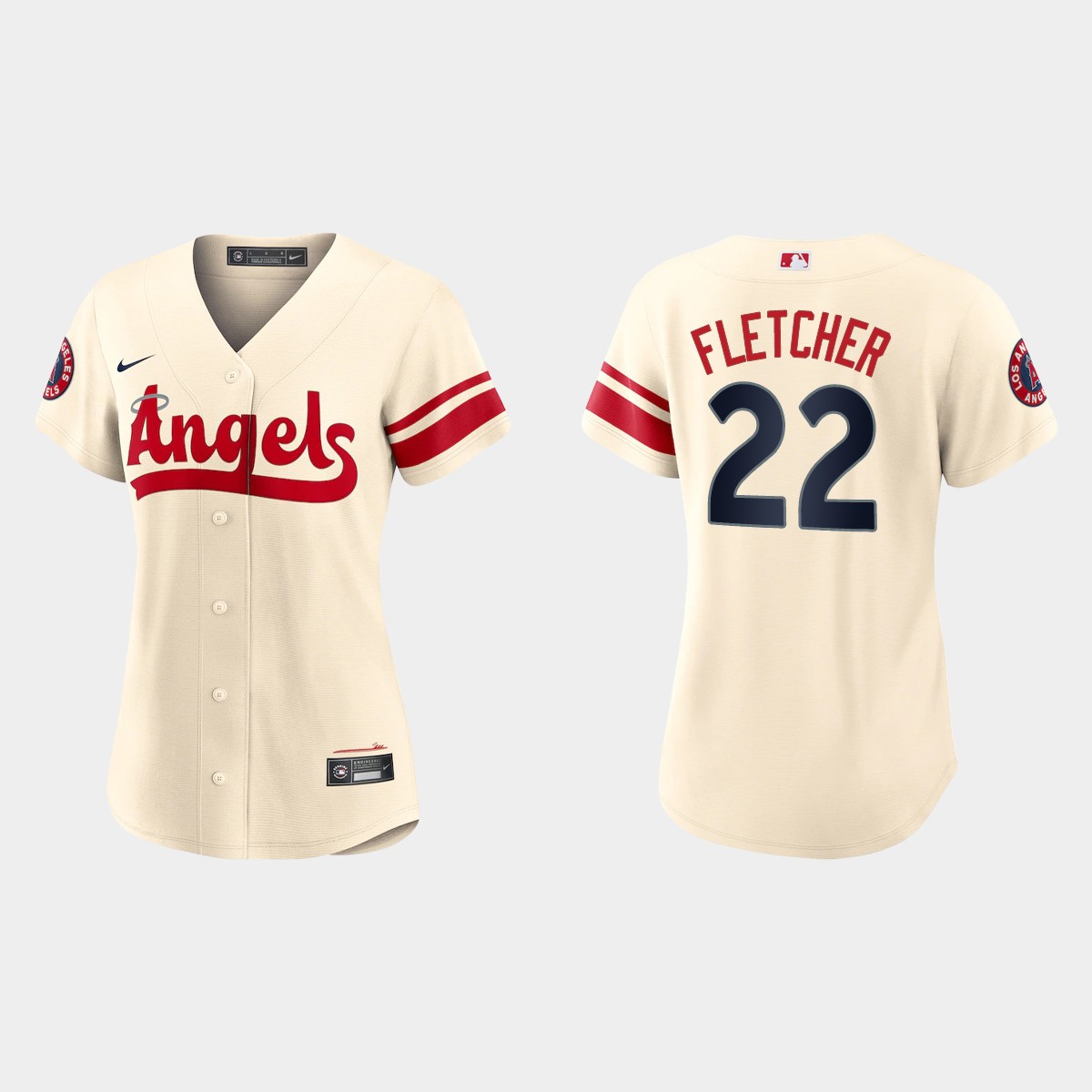 Women Los Angeles Angels David Fletcher Cream 2022 City Connect Jersey