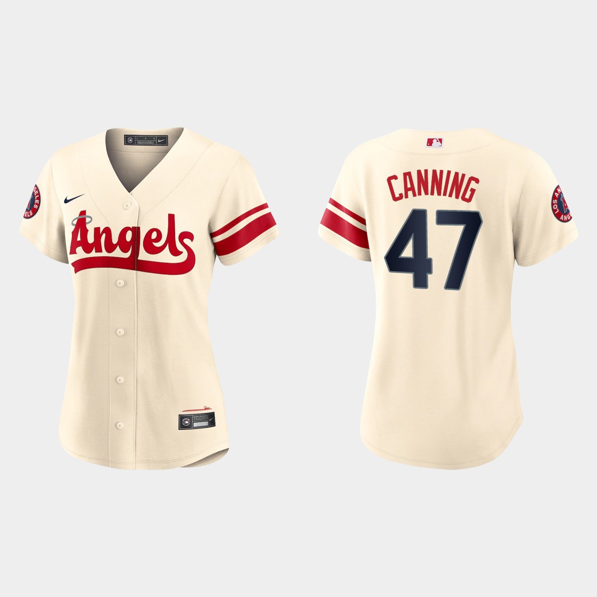 Women Los Angeles Angels Griffin Canning Cream 2022 City Connect Jersey