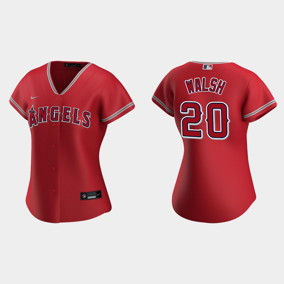 Women Los Angeles Angels Jared Walsh Red Jersey