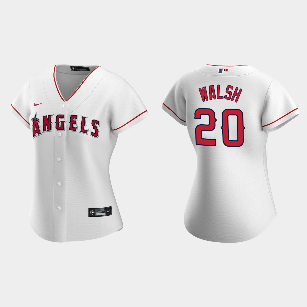 Women Los Angeles Angels Jared Walsh White Home Jersey