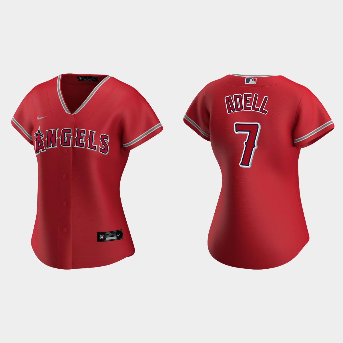 Women Los Angeles Angels Jo Adell Red Jersey
