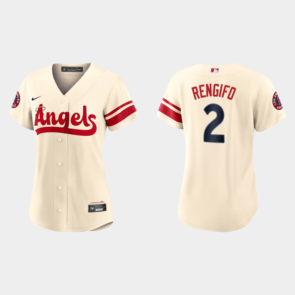 Women Los Angeles Angels Luis Rengifo Cream 2022 City Connect Jersey