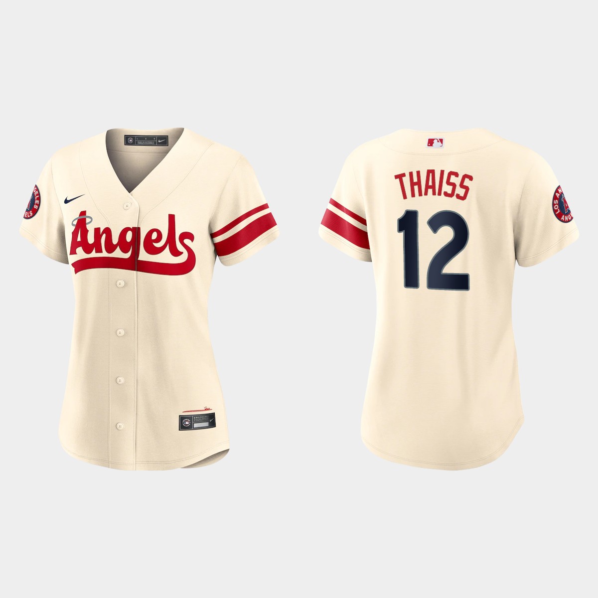 Women Los Angeles Angels Matt Thaiss Cream 2022 City Connect Jersey