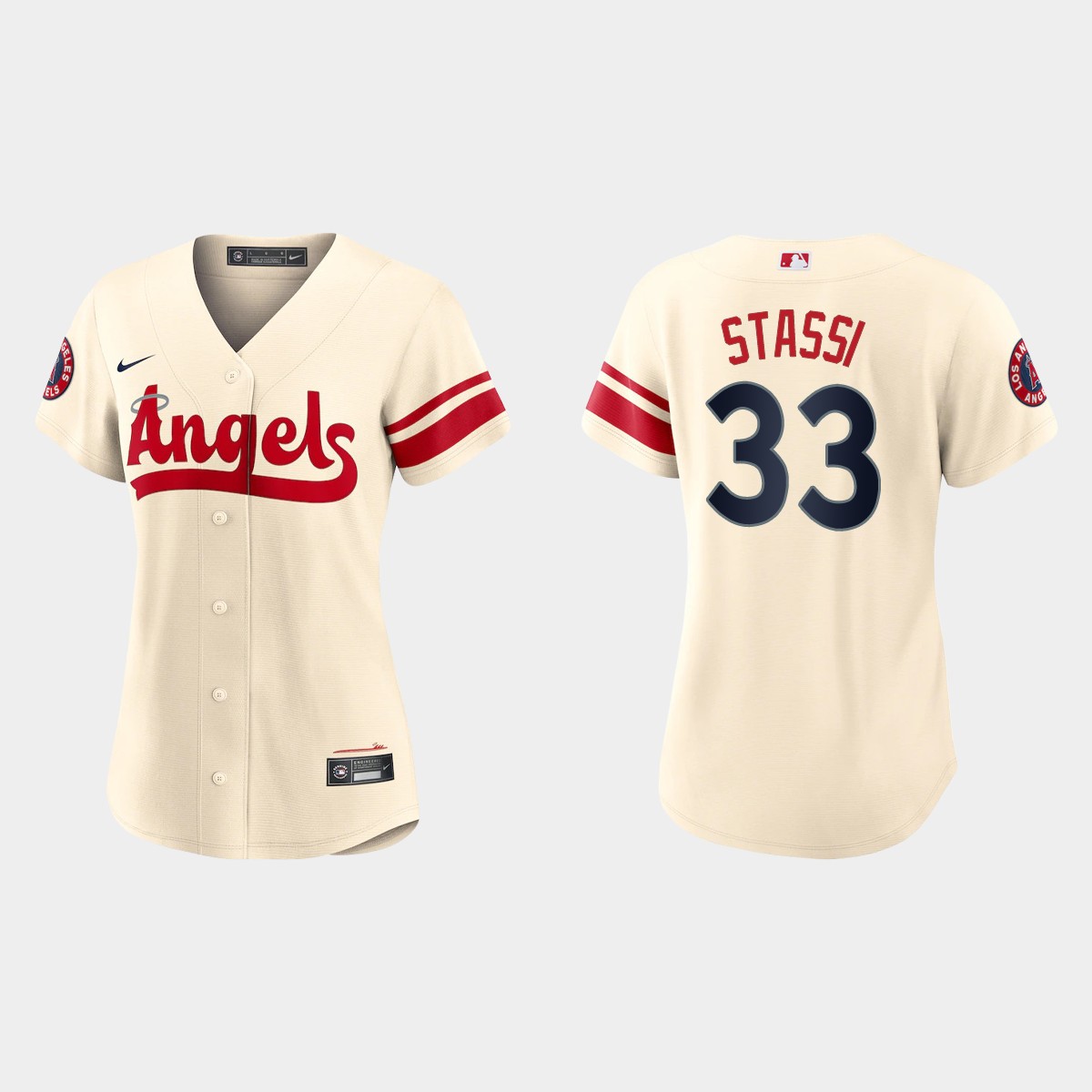 Women Los Angeles Angels Max Stassi Cream 2022 City Connect Jersey
