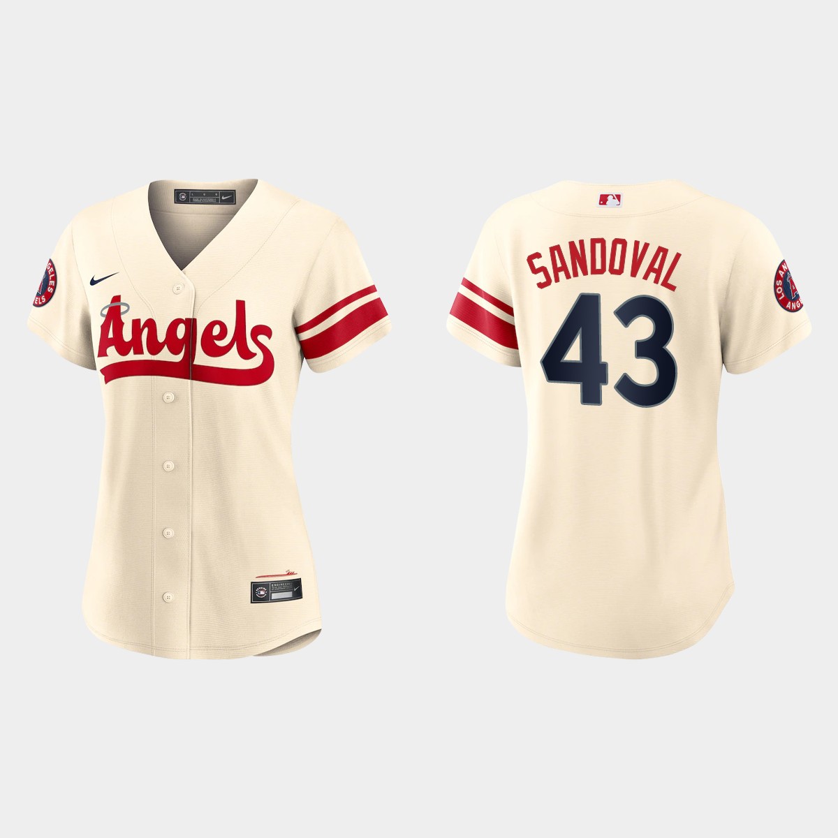Women Los Angeles Angels Patrick Sandoval Cream 2022 City Connect Jersey