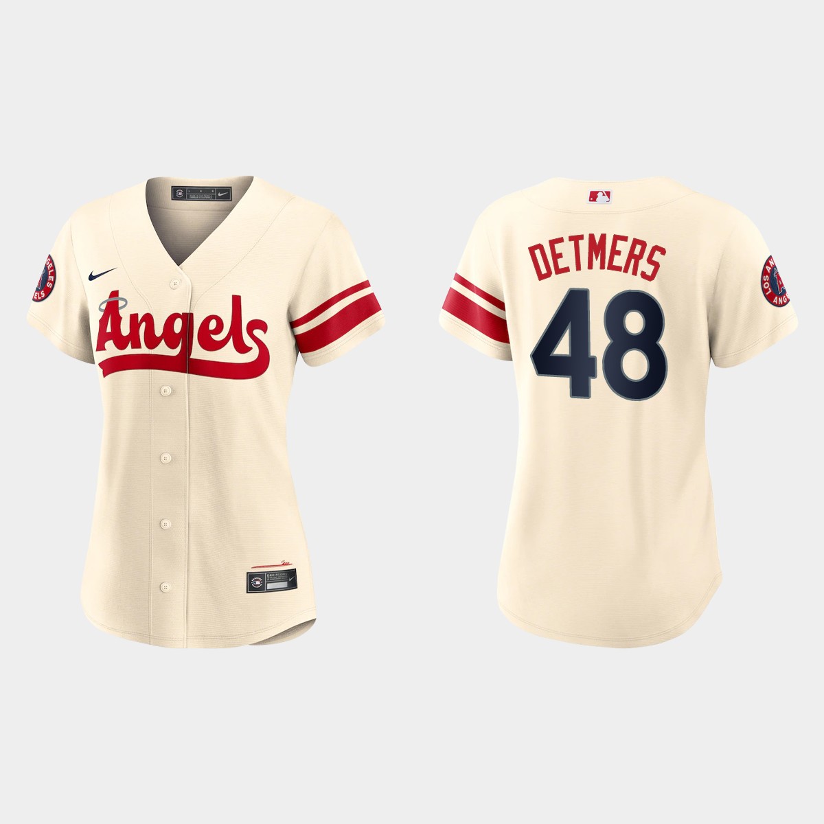 Women Los Angeles Angels Reid Detmers Cream 2022 City Connect Jersey