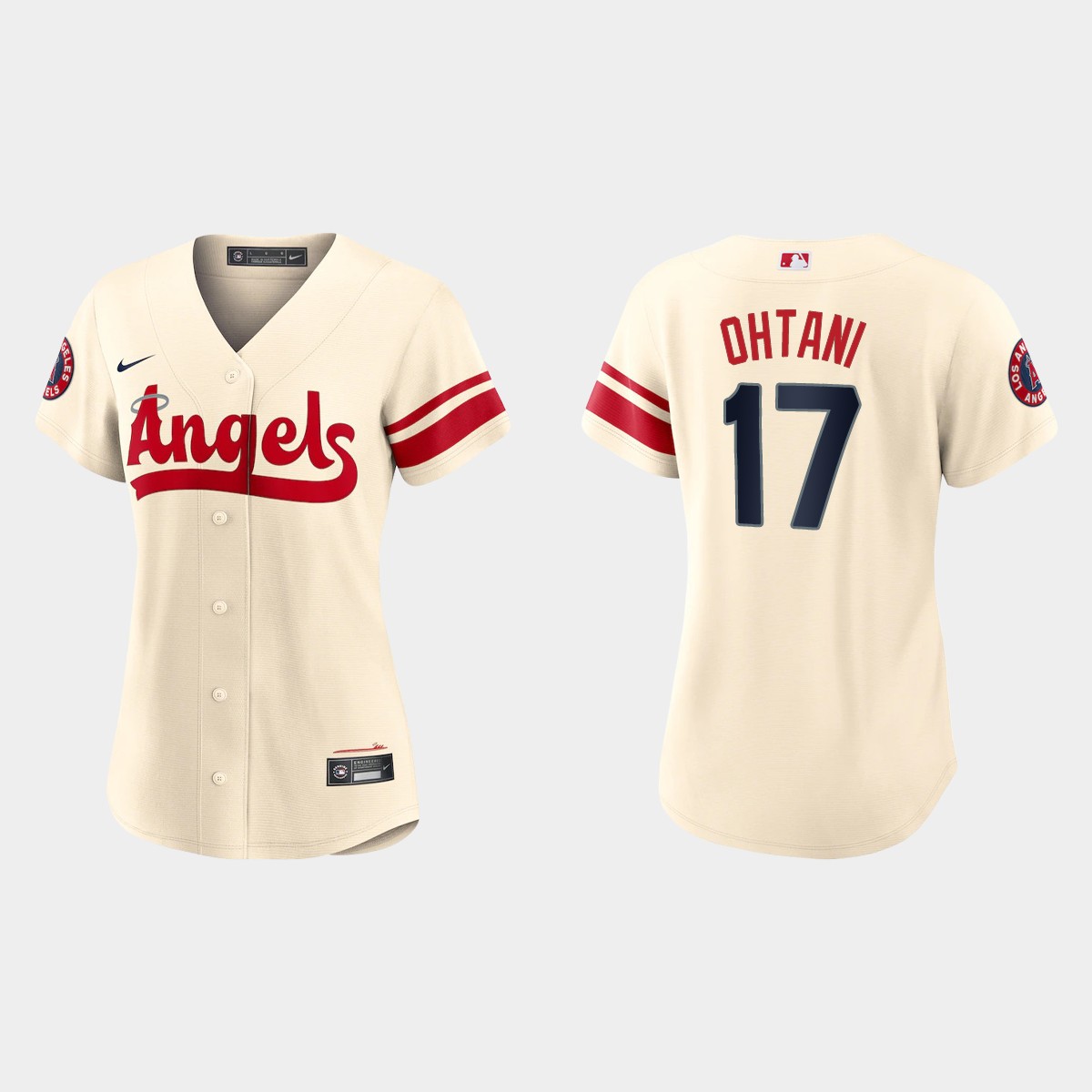 Women Los Angeles Angels Shohei Ohtani Cream 2022 City Connect Jersey