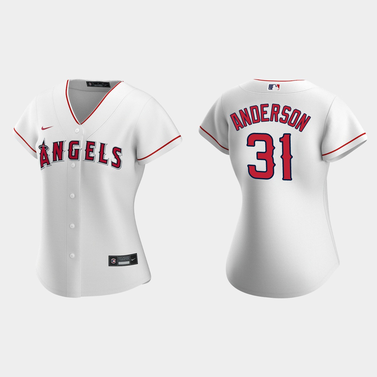Women Los Angeles Angels Tyler Anderson White Jersey