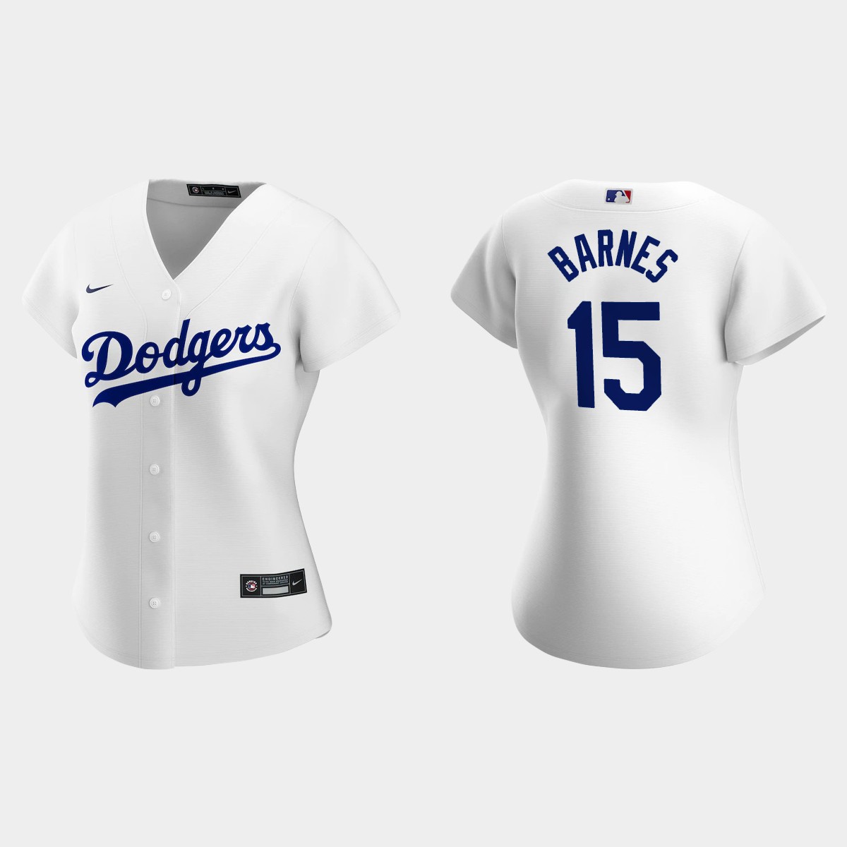 Women Los Angeles Dodgers Austin Barnes White Home Jersey