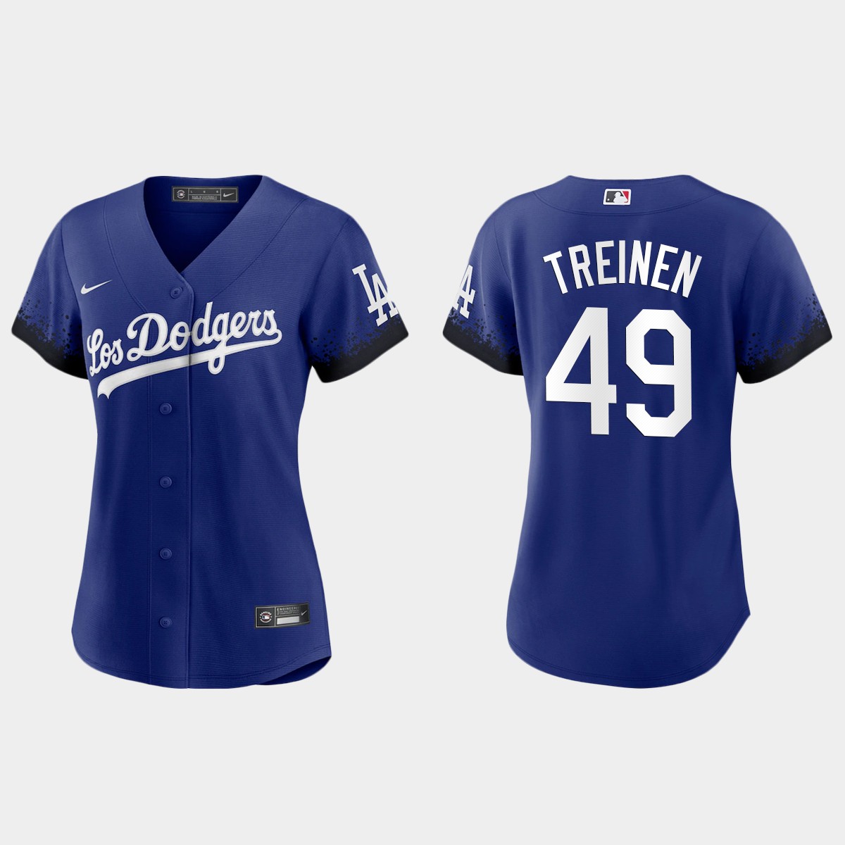 Women Los Angeles Dodgers Blake Treinen Royal 2021 City Connect Jersey