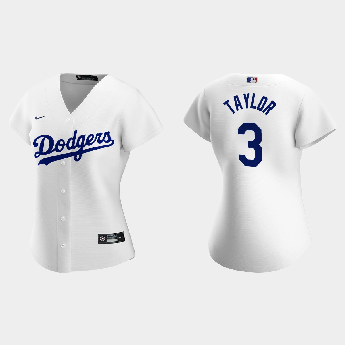Women Los Angeles Dodgers Chris Taylor White Home Jersey