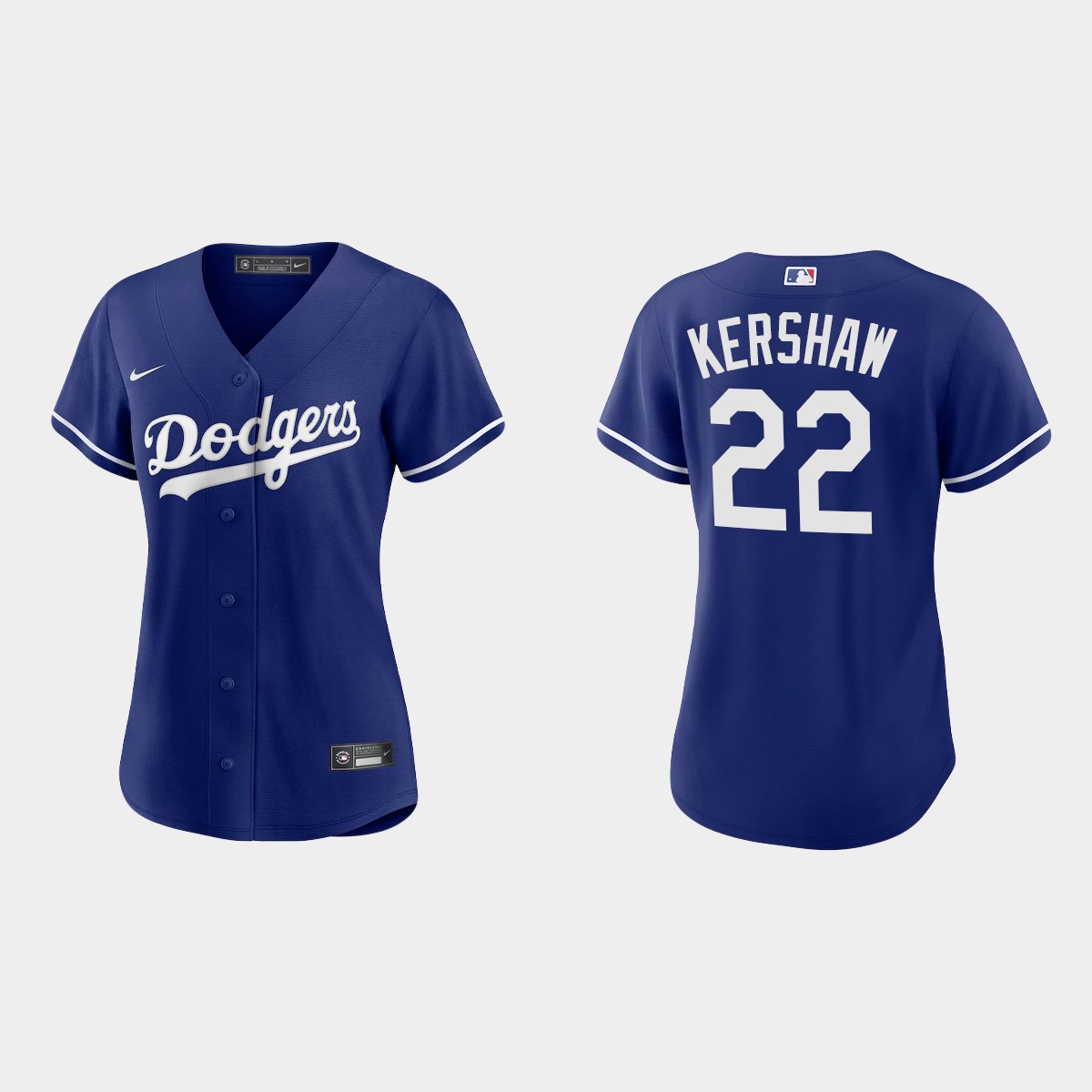 Women Los Angeles Dodgers Clayton Kershaw Royal Alternate Jersey