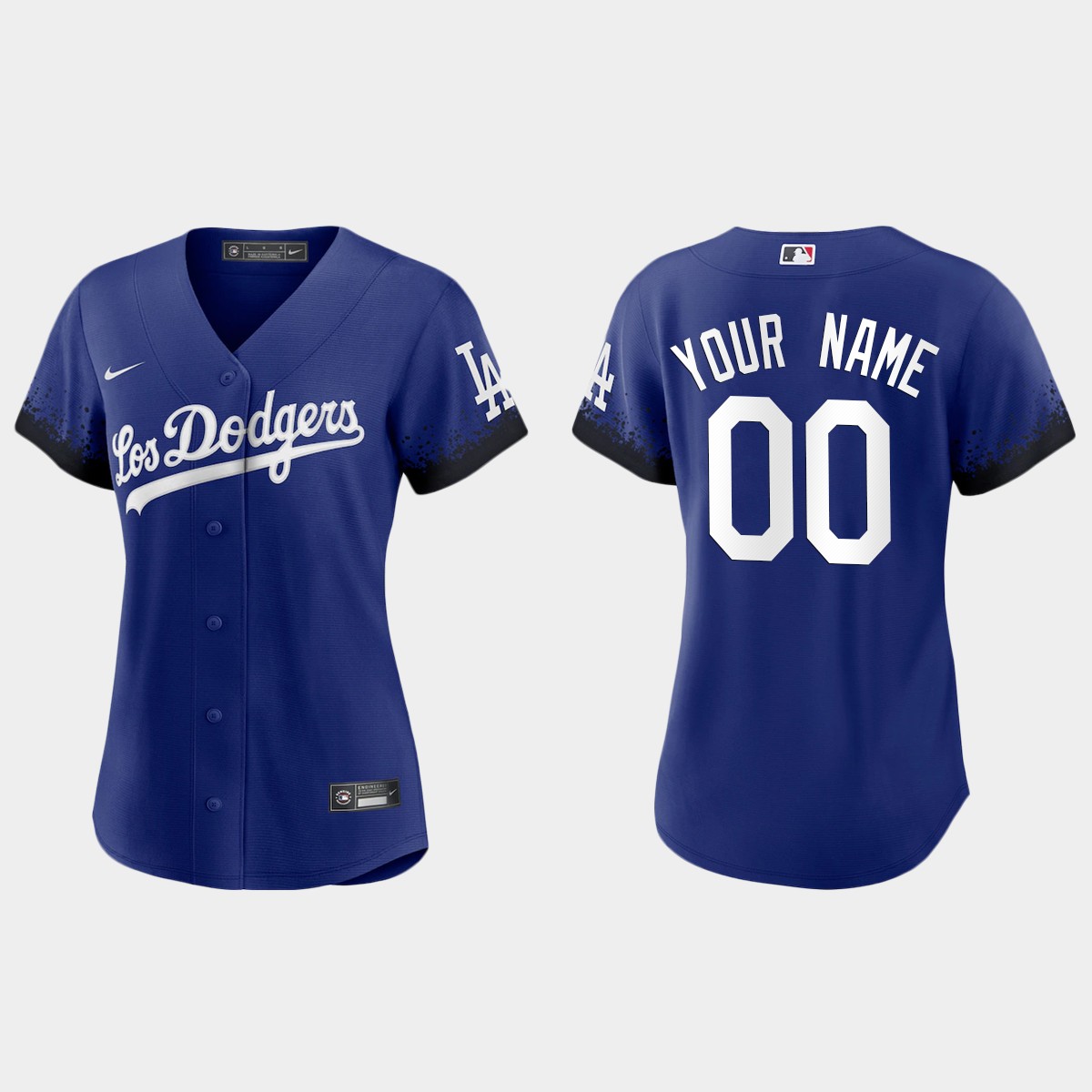 Women Los Angeles Dodgers Custom Royal 2021 City Connect Jersey