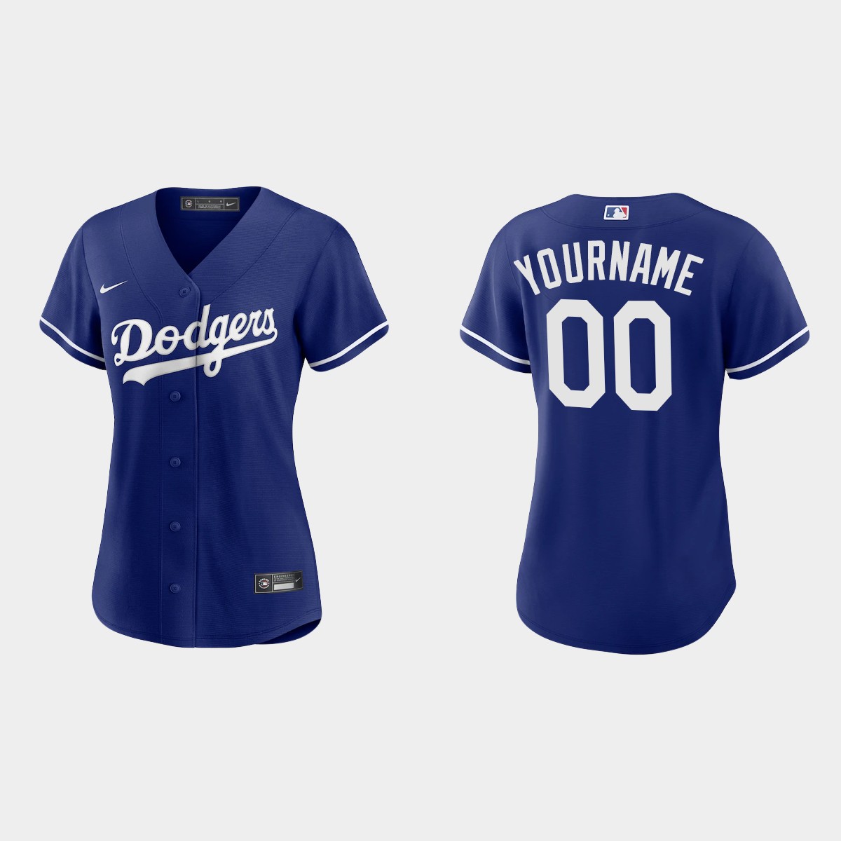 Women Los Angeles Dodgers Custom Royal Alternate Jersey