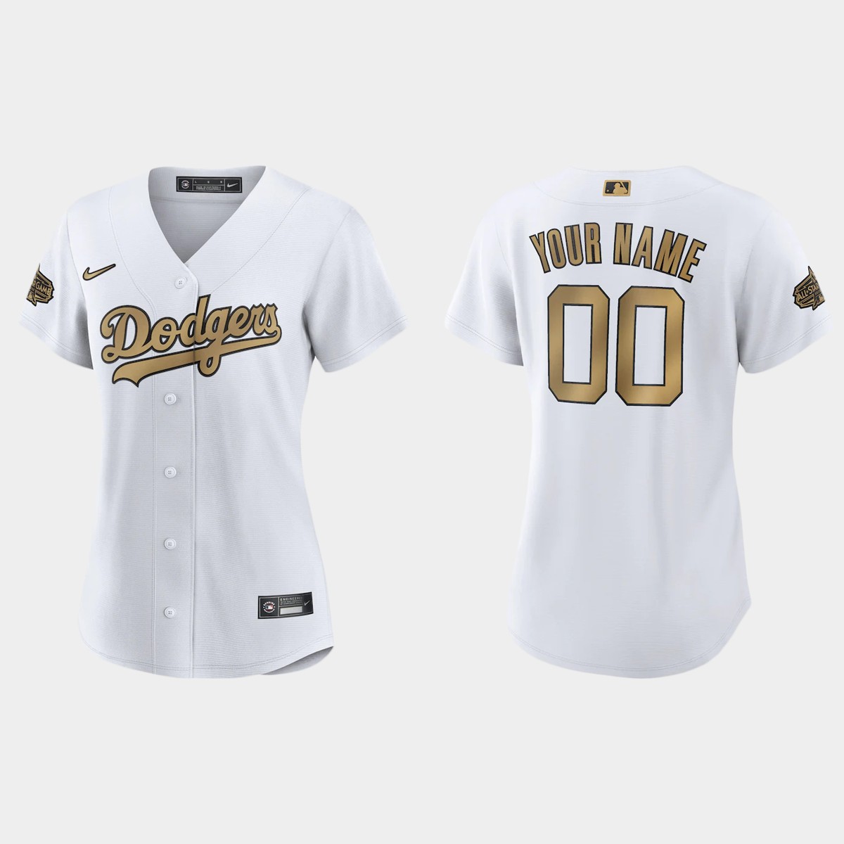 Women Los Angeles Dodgers Custom White 2022 MLB All-Star Game Jersey