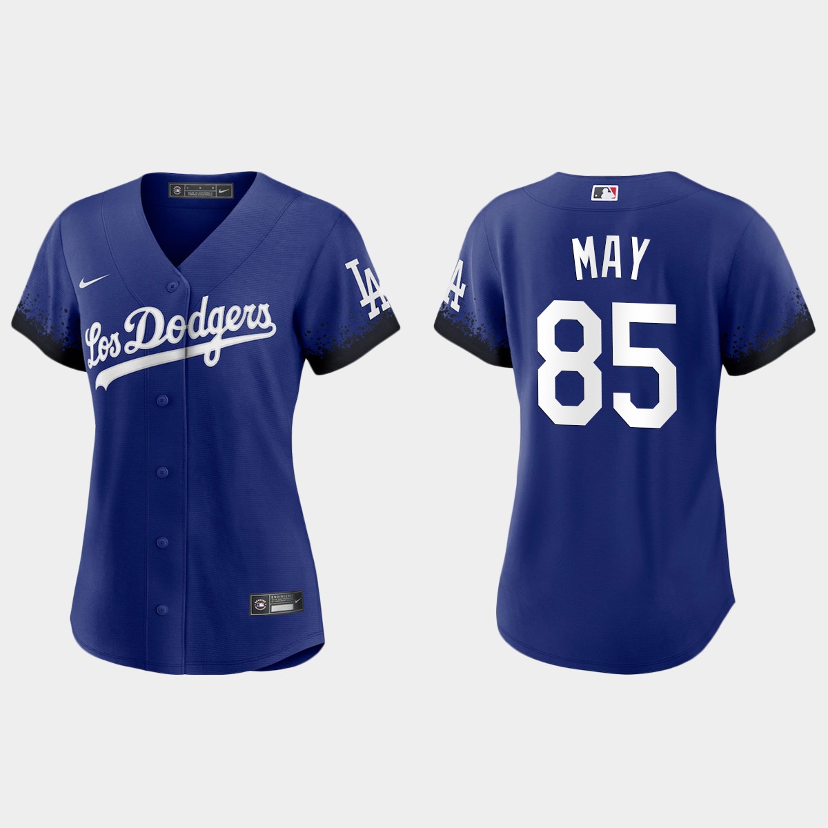 Women Los Angeles Dodgers Dustin May Royal 2021 City Connect Jersey
