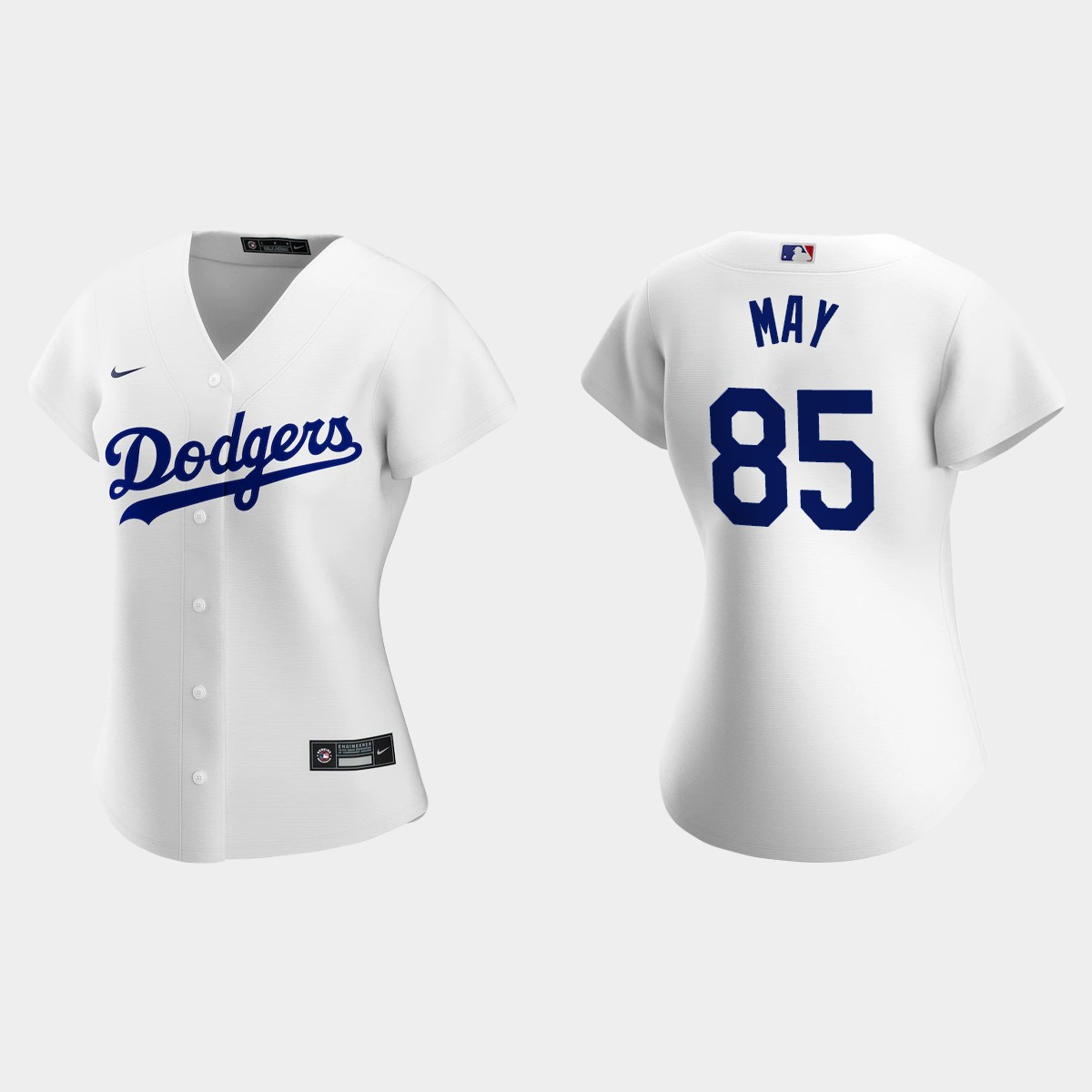 Women Los Angeles Dodgers Dustin May White Home Jersey