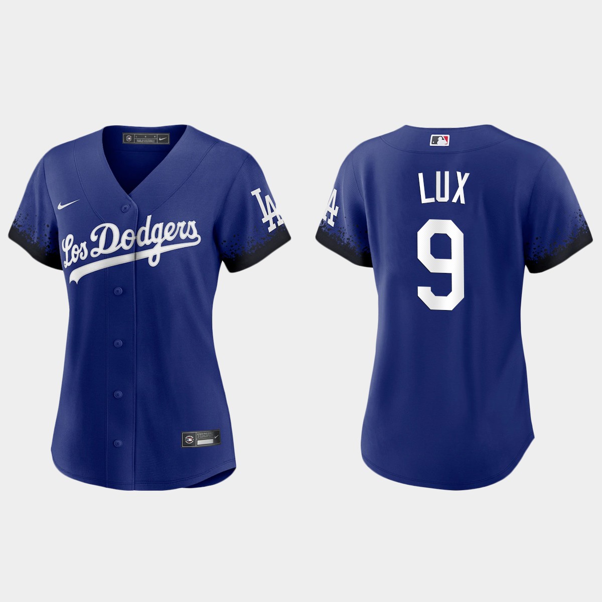 Women Los Angeles Dodgers Gavin Lux Royal 2021 City Connect Jersey