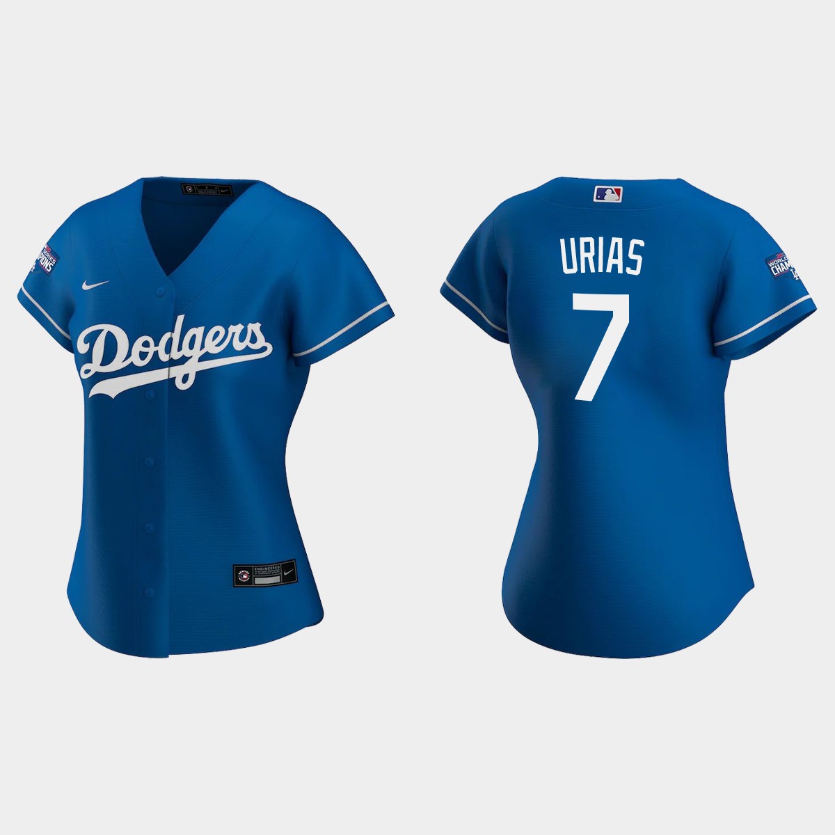 Women Los Angeles Dodgers Julio Urias Royal 2020 World Series Champions Alternate Jersey