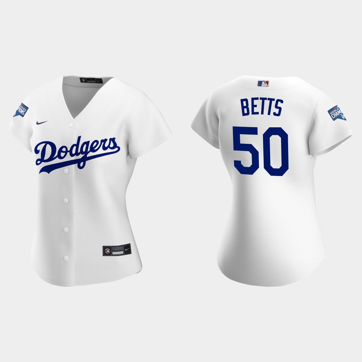 Women Los Angeles Dodgers Mookie Betts Black 2020 World Series Champions Home Player Jersey