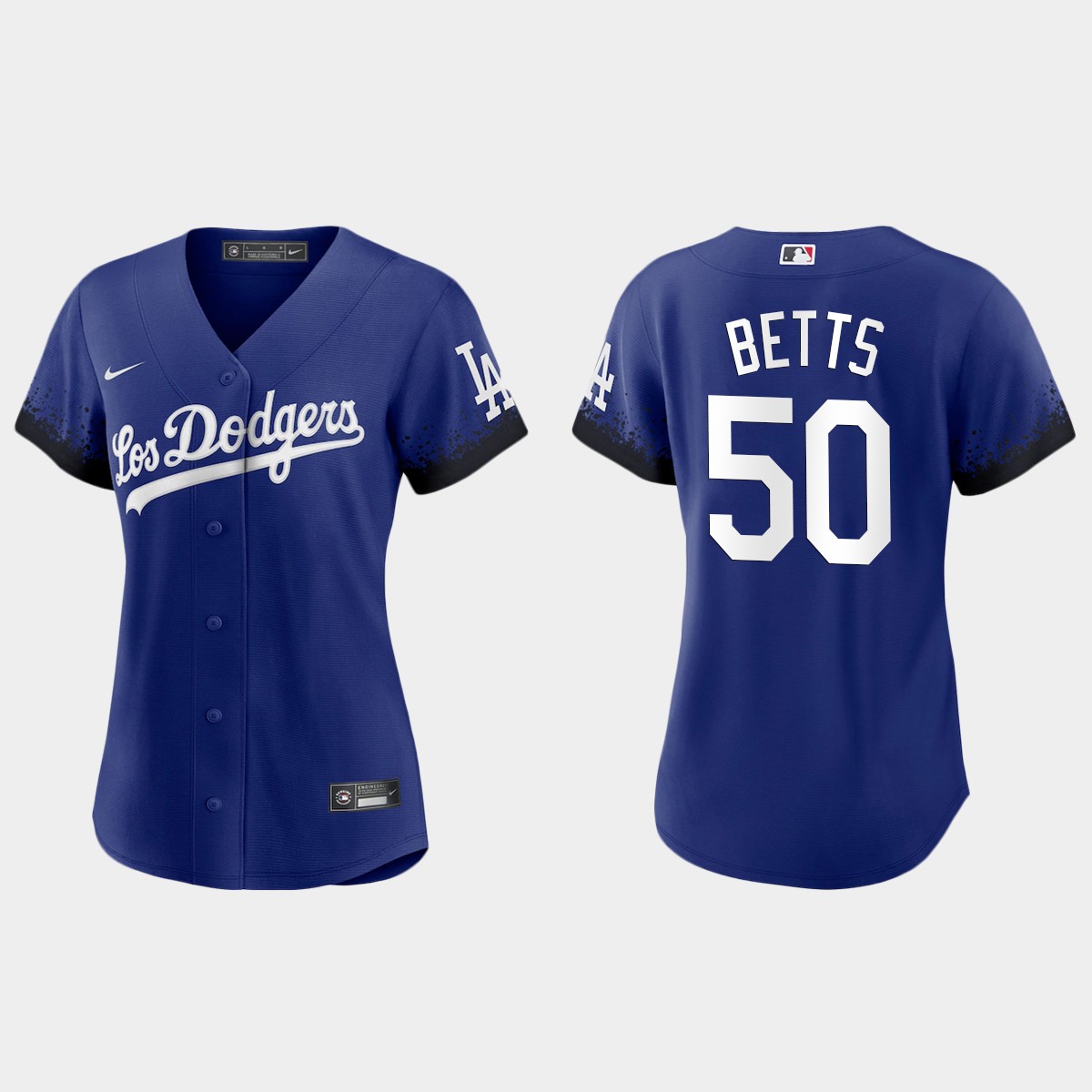 Women Los Angeles Dodgers Mookie Betts Royal 2021 City Connect Jersey