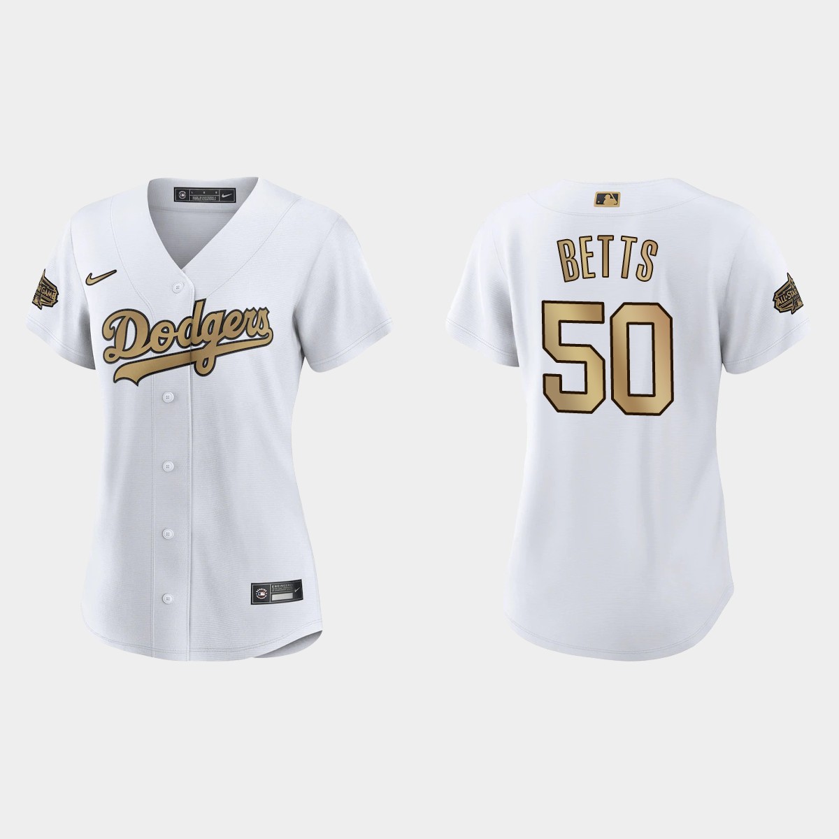 Women Los Angeles Dodgers Mookie Betts White 2022 MLB All-Star Game Jersey