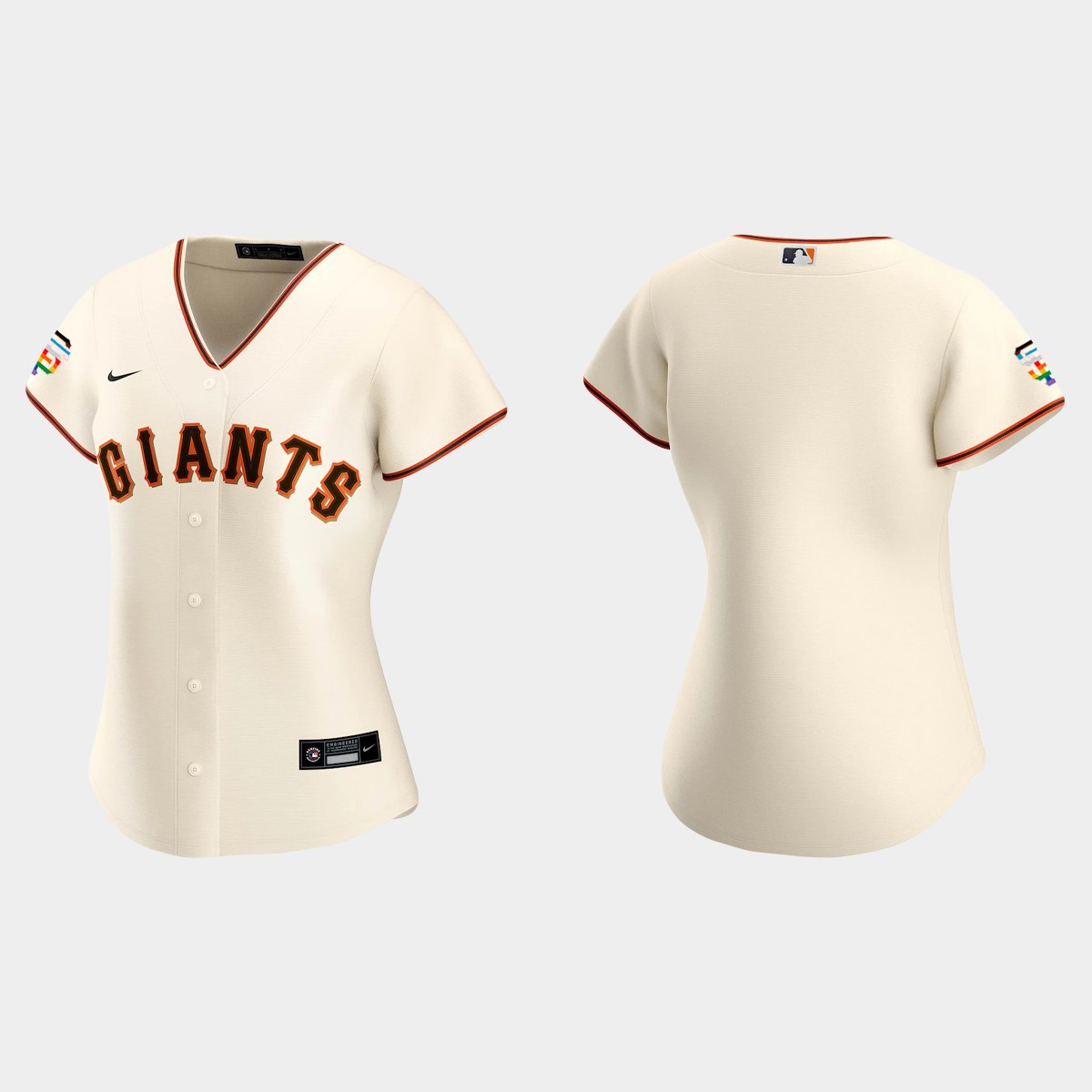 Women San Francisco Giants Cream 2021 Pride Month Home Jersey